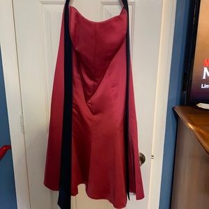 Bridesmaid dress, navy sash worn once